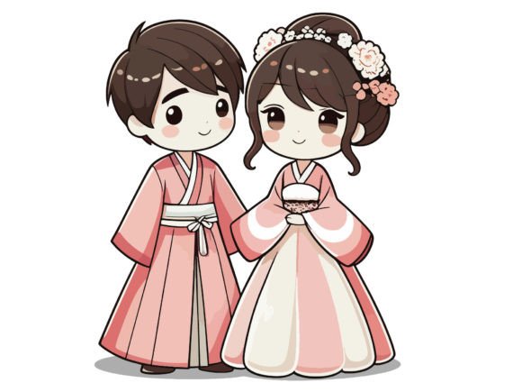 Charming Traditions: How to Use This Couple Illustration