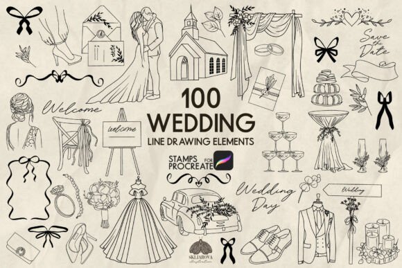 Instant Elegance: Streamlining Wedding Design with Procreate