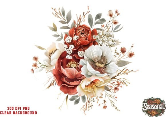 Red Wedding Flower Clipart: Your Key to Romantic & Preppy Designs