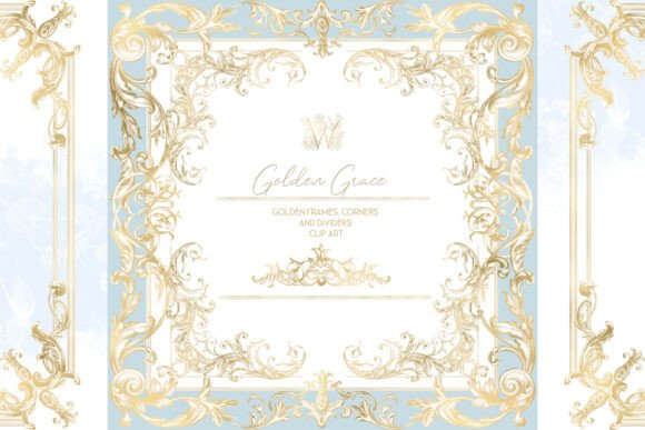 Refined Watercolor Frames for Luxury Wedding Stationery