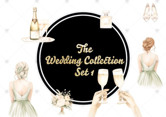 The Wedding Collection - Set 1: Elegant Graphics for Personalised Nuptials