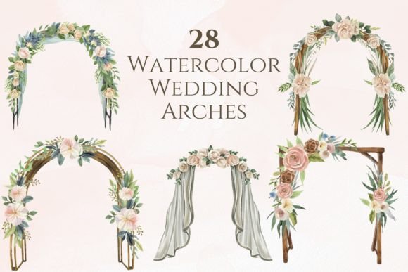 Watercolor Wedding Arches: A Dreamy Design Collection