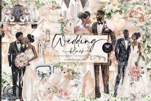 Wedding Clipart Watercolor: Adding a Touch of Hand-Painted Charm