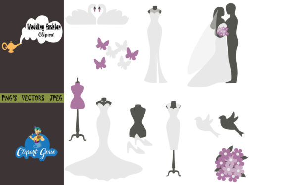 Wedding Fashion Clipart Bundle: Your Go-To Design Toolkit